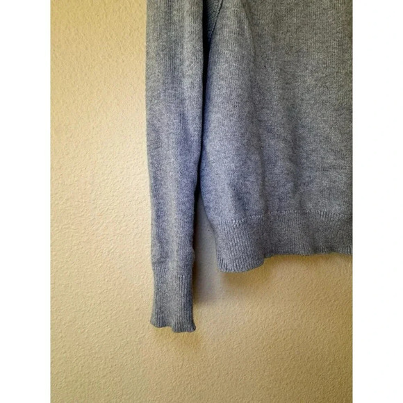 Hush Mock Neck Knit Sweater Womens Small Wool Blend Super Soft Blue Grannycore - Picture 2 of 6